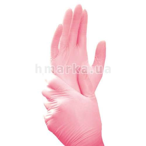 Фото Перчатки нитриловые нежно-розовые 100 шт в упаковке № 1