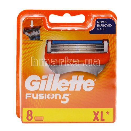 Фото Сменные кассеты для станка Gillette Fusion 5 лезвий, 8 шт. № 1