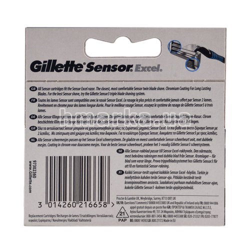 Фото Сменные кассеты для станка Gillette Sensor Excel, 5 шт. № 2