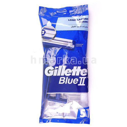 Фото Станок для бритья одноразовый Gillette "Blue II ", 5 шт. № 1