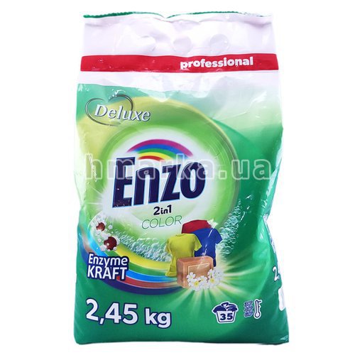 Фото Порошок для стирки цветной одежды Enzo Color на 35 стирок, 2,45 кг № 1