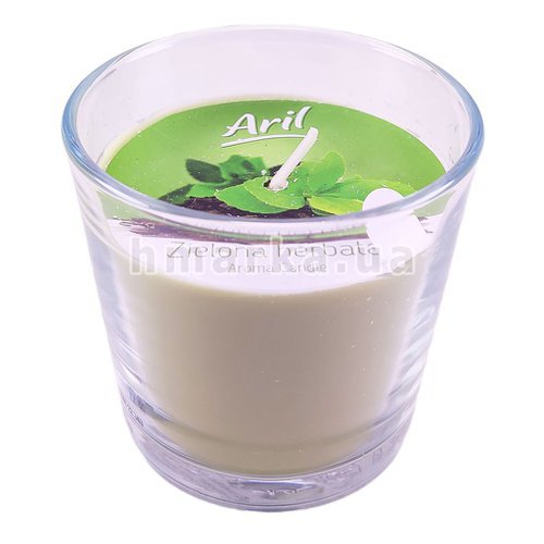 Фото Свеча ароматическая Aril Зеленый чай в стеклянном стаканчике № 1