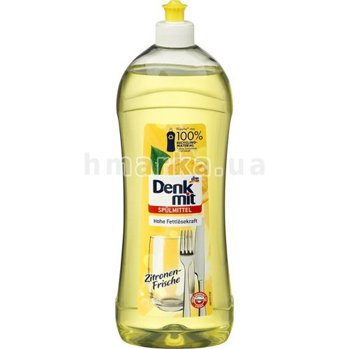 Фото Засіб для миття посуду Denkmit "Лимонна свіжість",1 л № 1