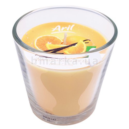 Фото Свеча ароматическая Aril Апельсин с ванилью в стеклянном стаканчике № 1