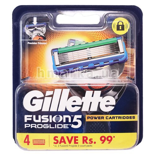 Фото Сменные кассеты для станка Gillette Fusion Proglide, 4 шт. № 1