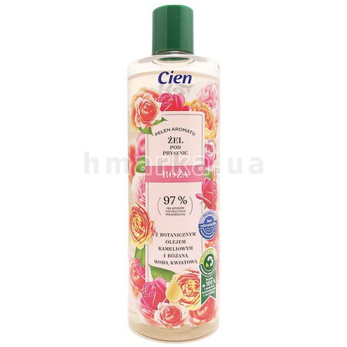 Фото Гель для душа с растительным маслом камелии и цветочной водой розы Cien, 400 мл № 1