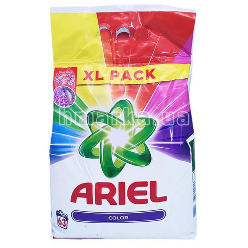 Фото Стиральный порошок Ariel для цветных вещей, 63 стирки, 4.725 кг № 1