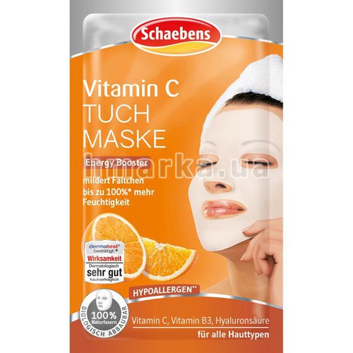Фото Тканевая маска для лица Schaebens с Витамином С, 1 шт № 1