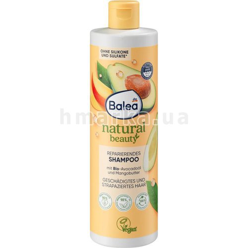 Фото Шампунь Balea Natural Beauty з органічною олією авокадо та маслом манго, 400 мл № 1