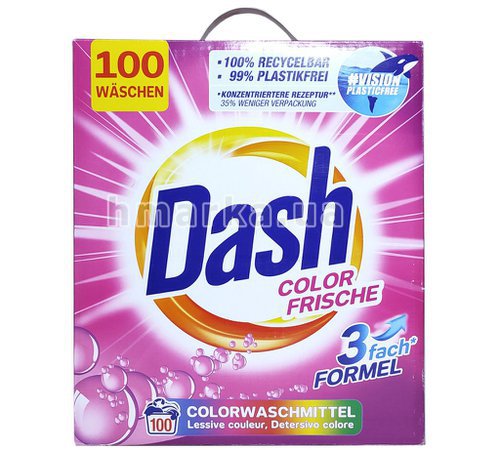 Фото Порошок для стирки цветной одежды Dash Color Frische, на 100 стирок, 6 кг № 4
