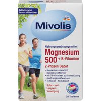 Магній 500+Вітаміни групи В Mivolis, в таблетках, 30 шт (Німеччина)