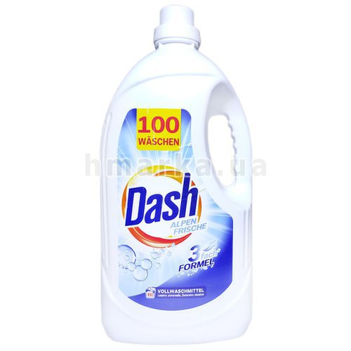 Фото Универсальный стиральный гель Dash Альпийская свежесть, 100 стирок, 5л № 1