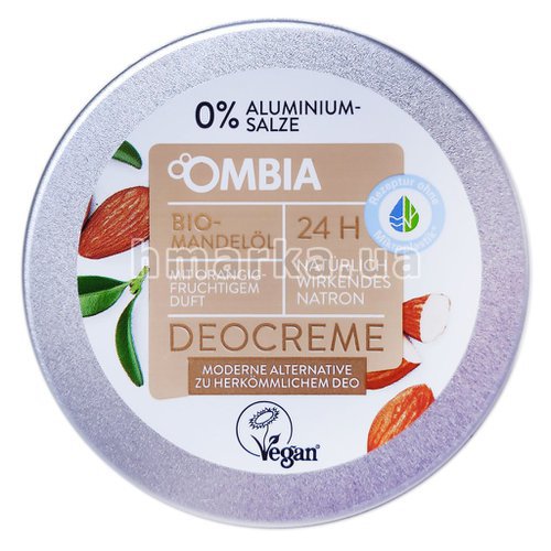 Фото Крем-дезодорант Ombia з био-маслом Миндаля и содой, 50 мл № 1