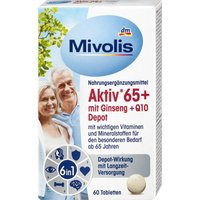 Комплекс вітамінів Mivolis Актив 65+ з женьшенем + Q10 Депо, 60 шт.