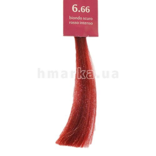 Фото Крем-краска для волос Brelil 6.66 темный интенсивно-красный блонд, 100 мл № 1