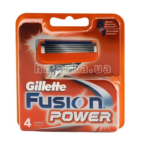 Фото Картриджі для станка Gillette Fusion Power, 4 шт. № 1