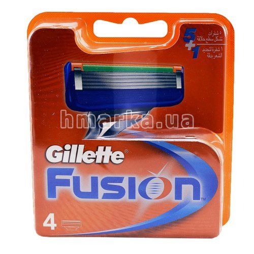 Фото Картриджі для станка Gillette Fusion, 4 шт. № 1